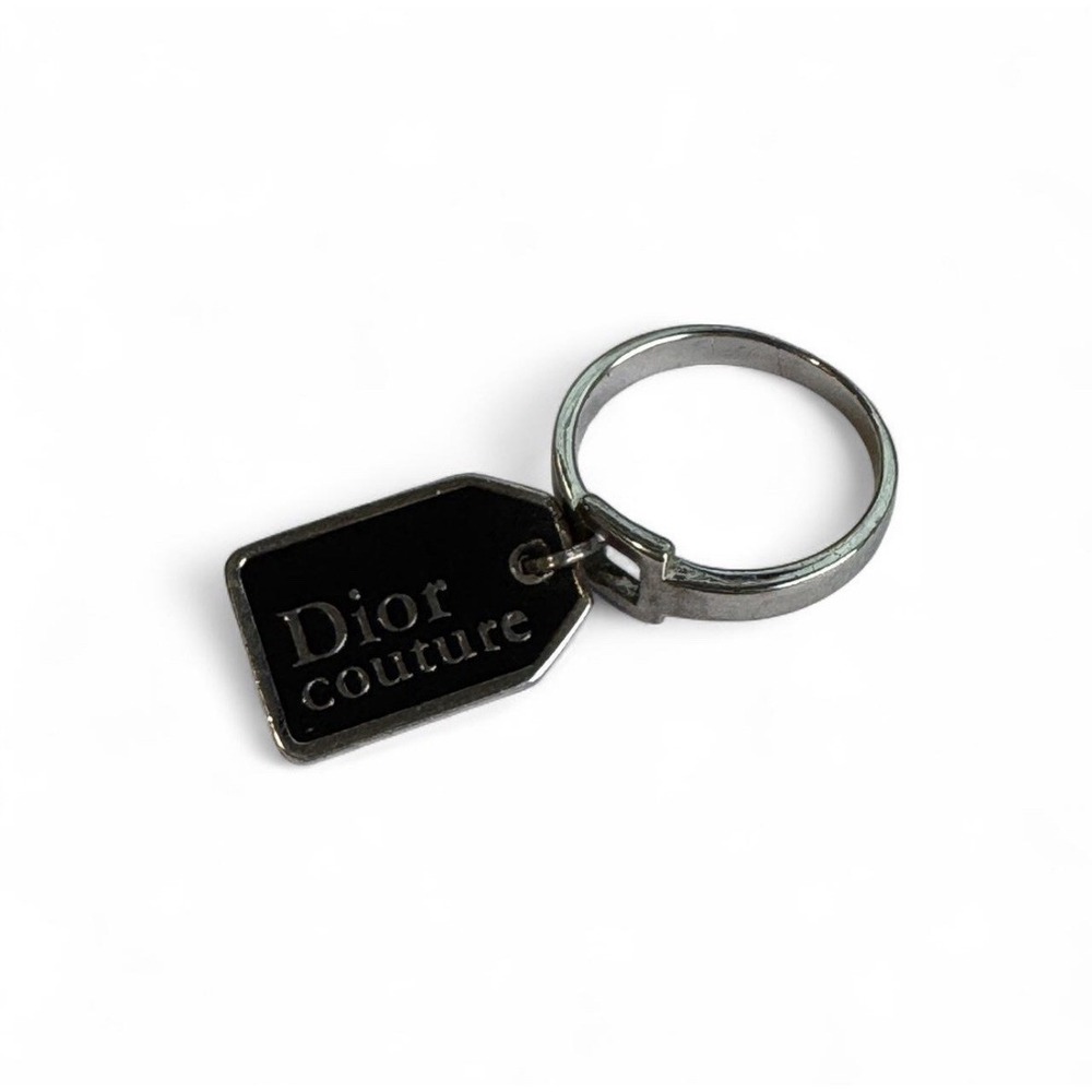 Dior Couture Ring Black Enamel / Silver Vintage